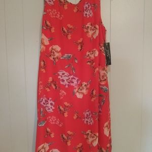 NWT! MSK Chiffon Sleeveless Floral Dress